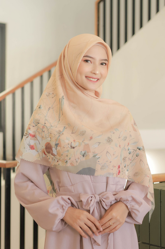 [ BUY 3 GET 1 FREE HIJAB ] Coconut Scarf Jumbo - JS93.12 Tropical Peach