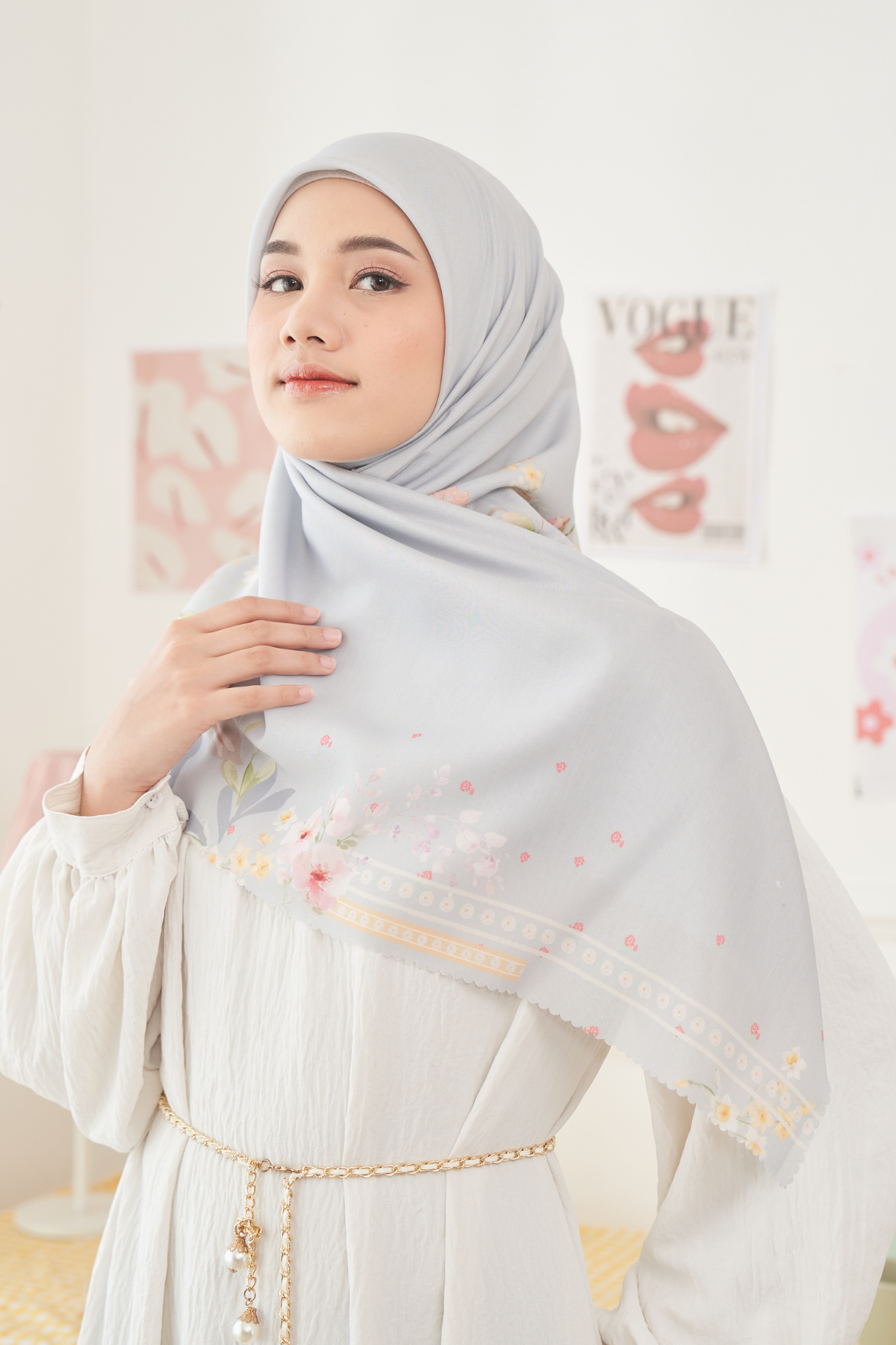 Daffodil - Scarf Loire Voal - Grey - DF14.5