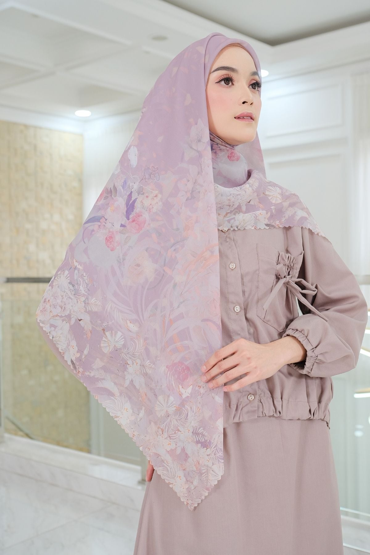 Emily - Scarf Square Premium Polycotton | Moonstone - EM28.19