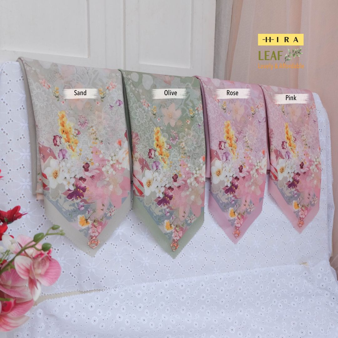 Leaf Rahma Scarf - AM31.5 AC31.5 HJ31.5 Pink
