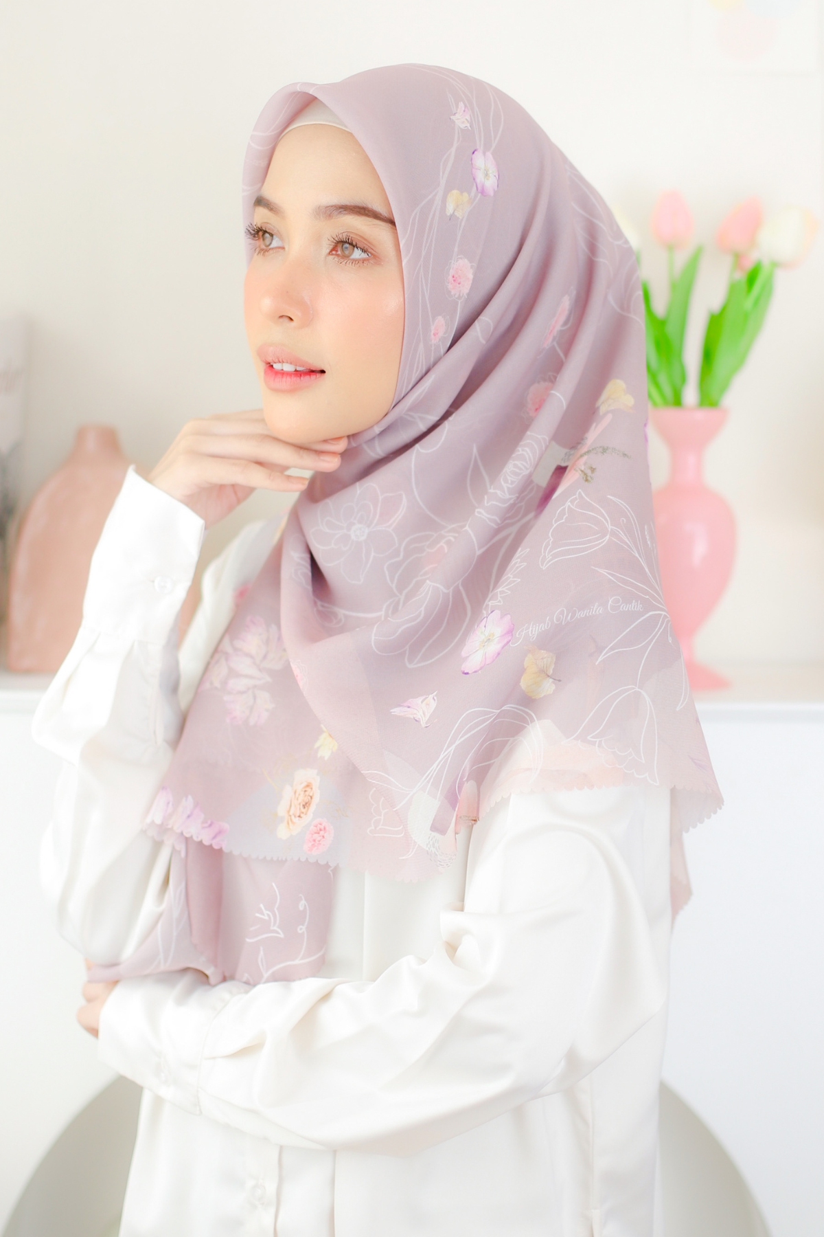 Mora - Scarf Square Premium Polycotton - Dusty - MCF2.4