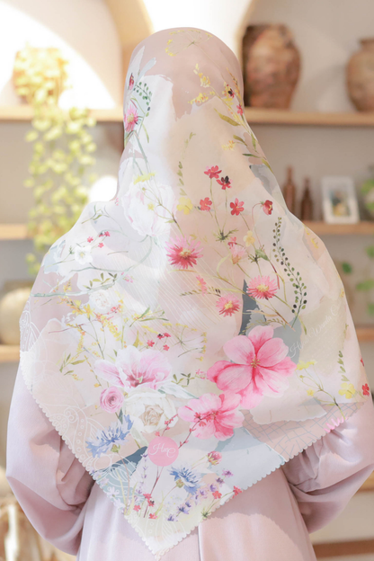 [ BUY 3 GET 1 FREE HIJAB ] Florence - Scarf Square Premium Polycotton XL - Macchiatto - RJ24.5