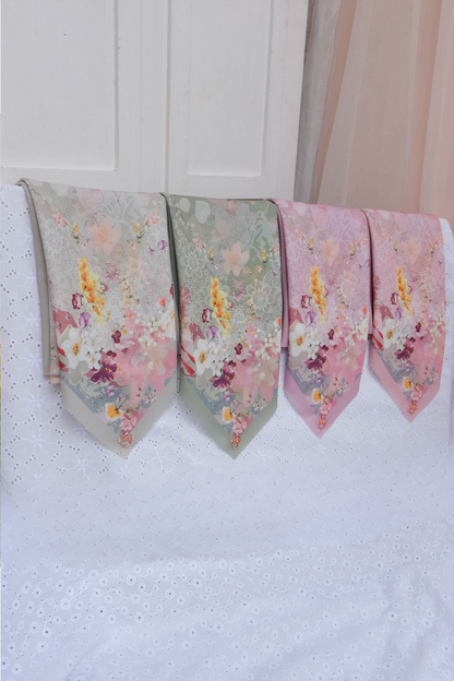 Leaf Rahma Scarf - AM31.2 AC31.2 HJ31.2 Maroon