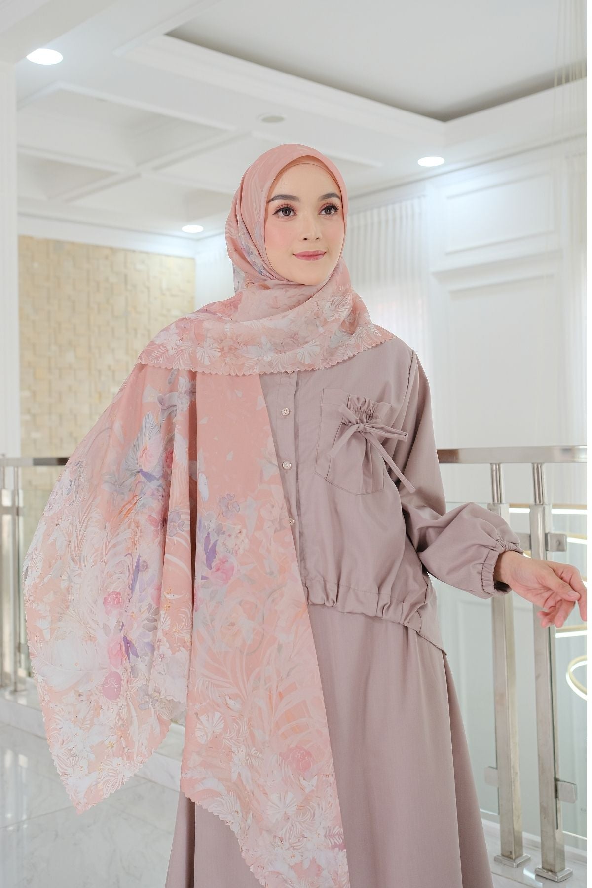 [ BUY 3 GET 1 FREE HIJAB ] Emily - Scarf Square Premium Polycotton | Woody - EM28.24