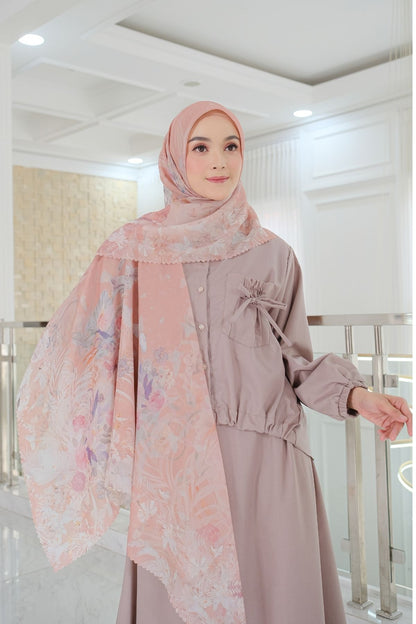 [ BUY 3 GET 1 FREE HIJAB ] Emily - Scarf Square Premium Polycotton | Woody - EM28.24