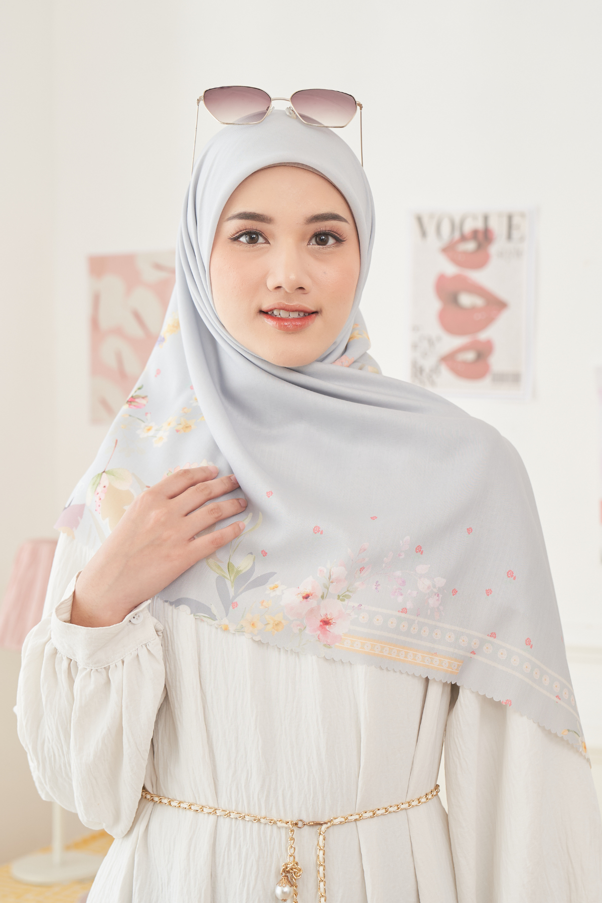Daffodil - Scarf Loire Voal - Grey - DF14.5