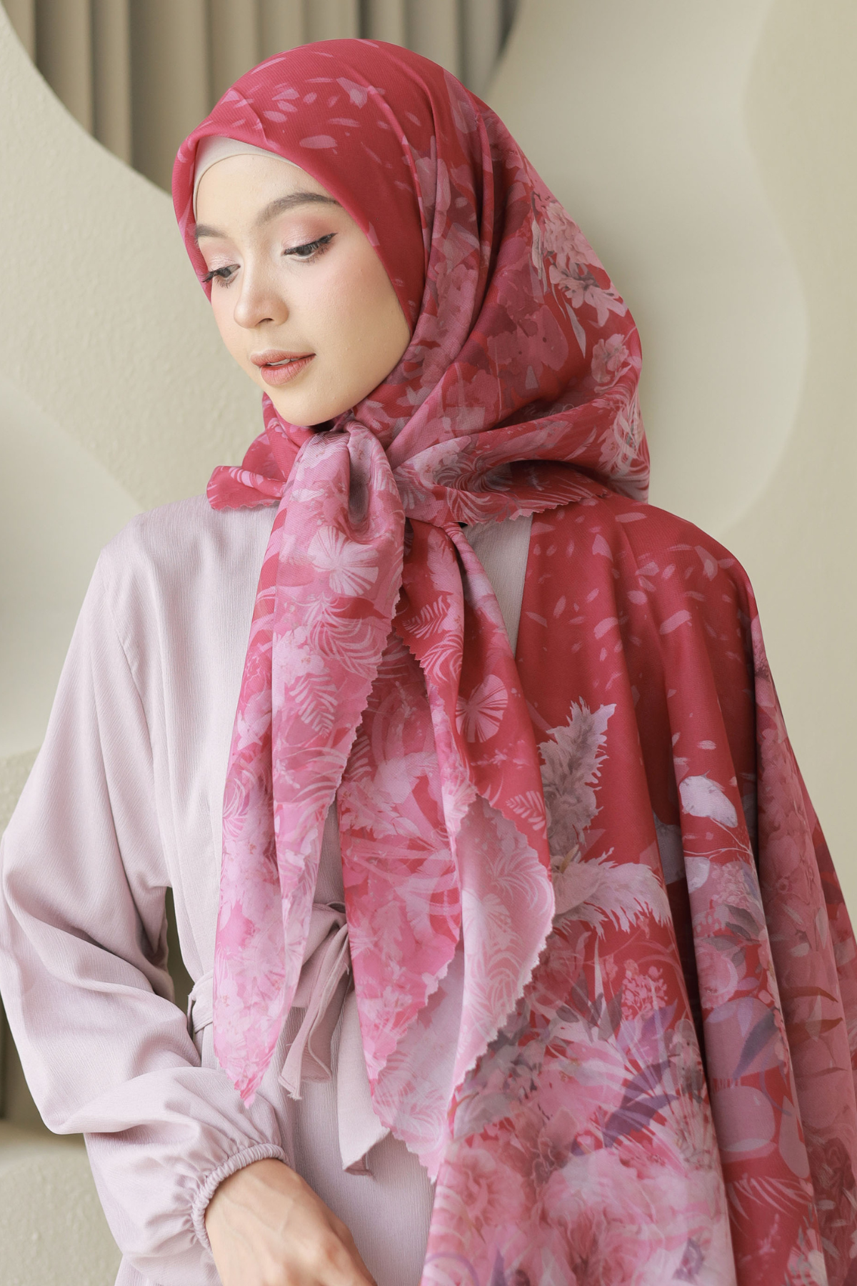 Emily - Scarf Square Premium Polycotton XL | Briliant Red - EB28.26