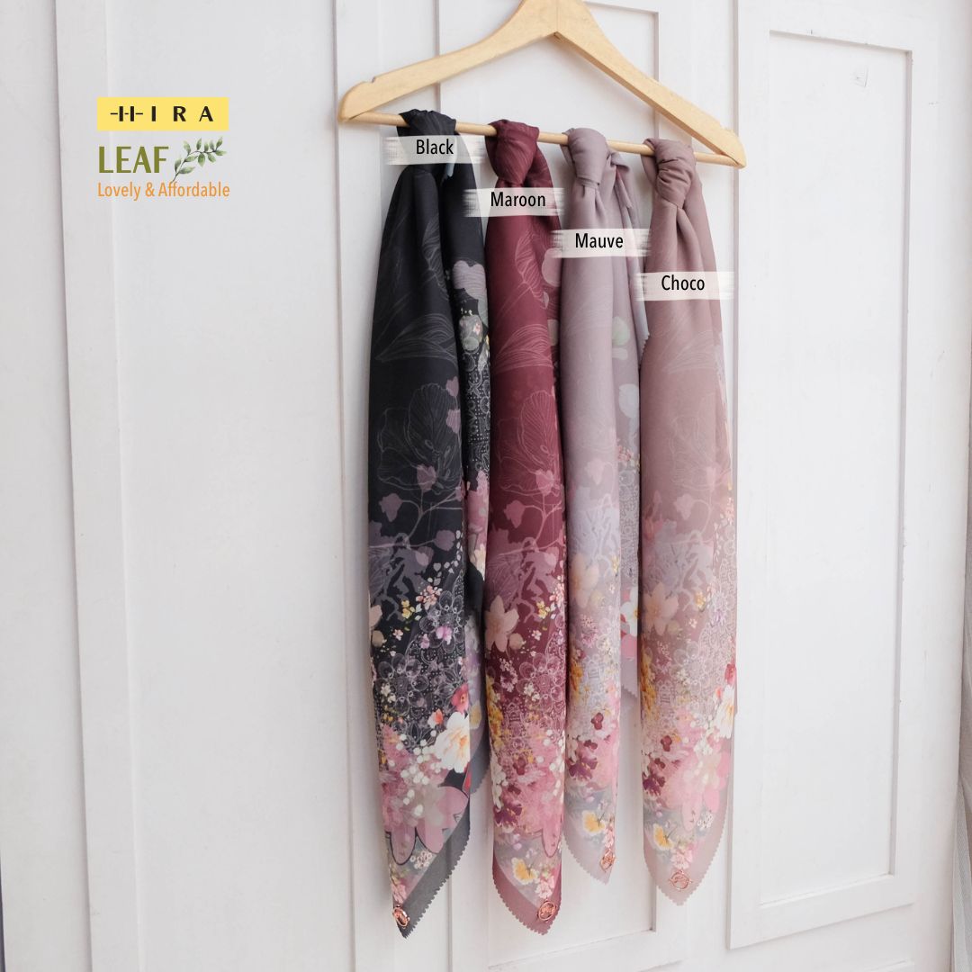 Leaf Rahma Scarf - AM31.3 AC31.3 HJ31.3 Choco