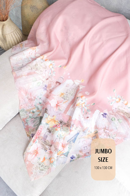 [ BUY 3 GET 1 FREE HIJAB ] Tangerine Scarf Jumbo - TJ16.9 Dusty Pink