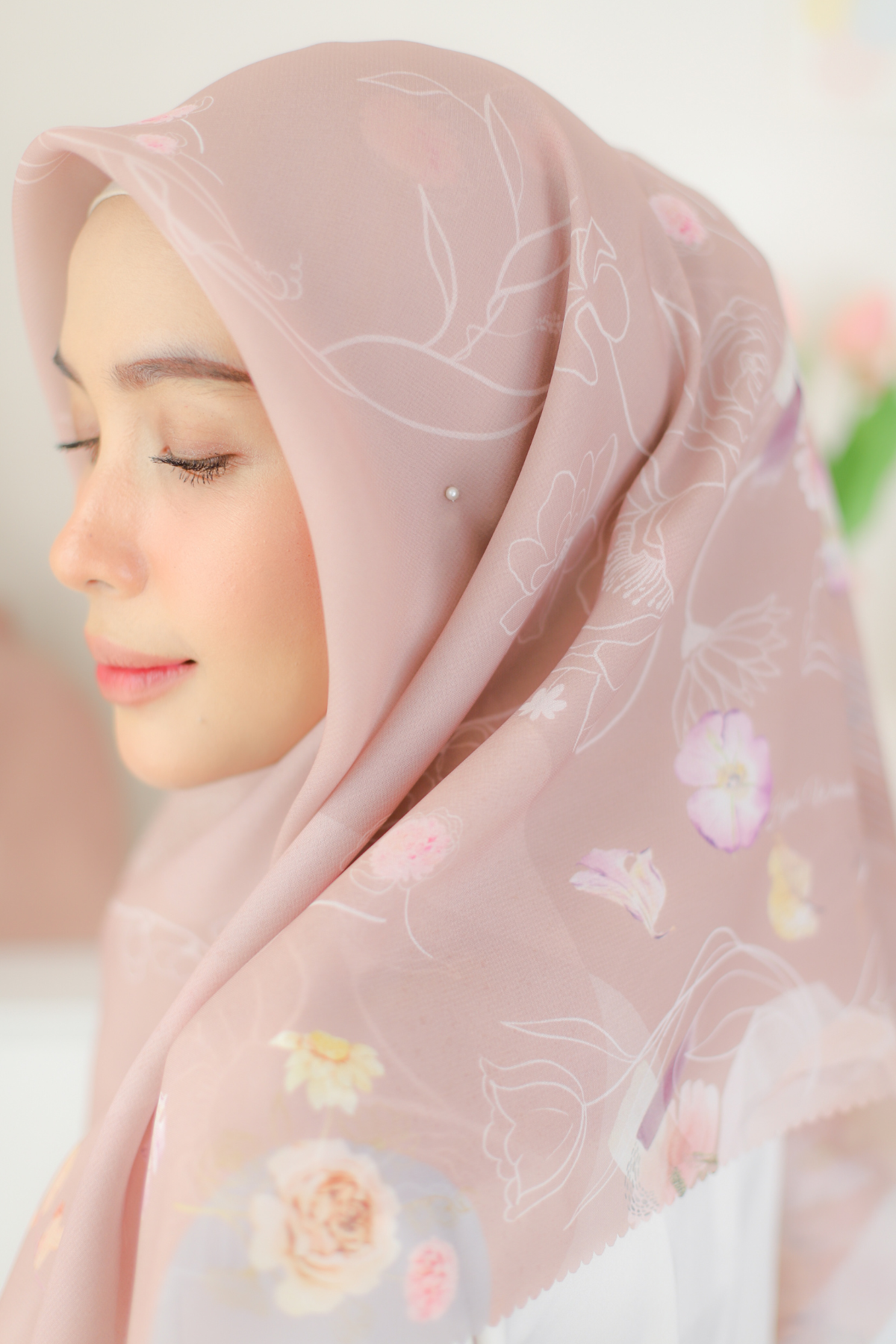 Mora - Scarf Square Premium Polycotton - Mocca - MCF2.5