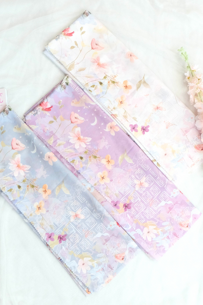 [ BUY 3 GET 1 FREE HIJAB ] Verbena - Scarf Square British Voal - Buttercream - VR26.14