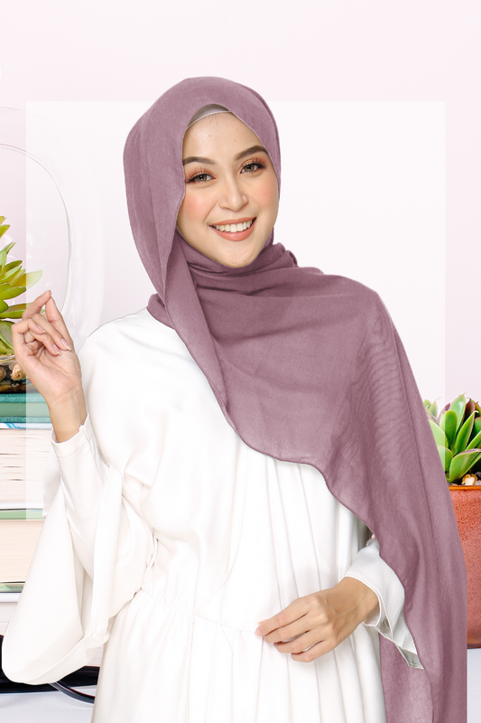 Dubai Voal Pashmina  - PPE2.56 Lilac