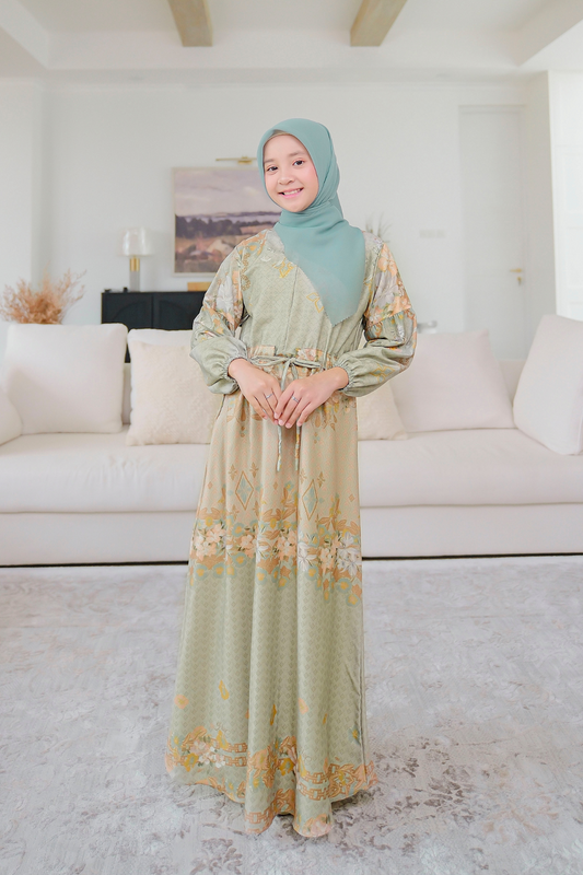 [CLEARANCE SALE] Chatara Dress Anak - CC22.4 Sage