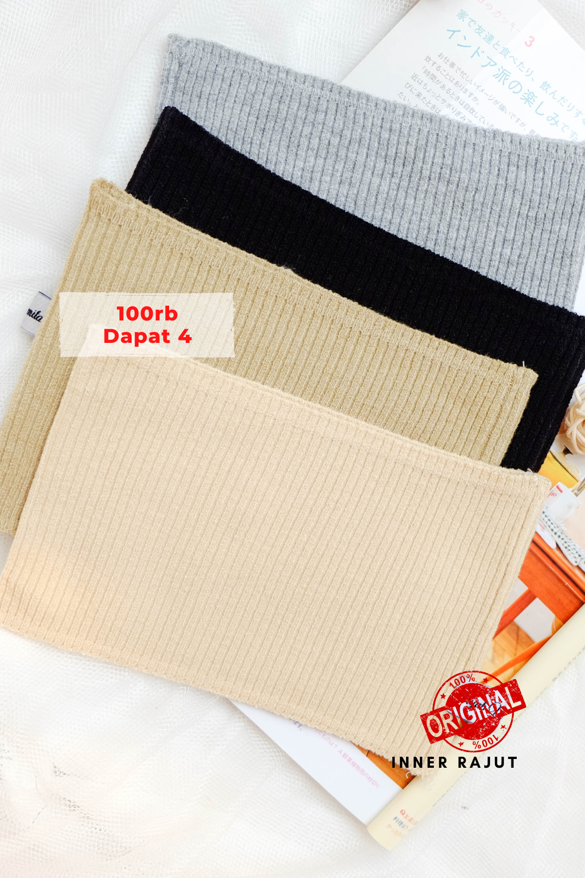100 dapat 4 Inner Rajut Anti Pusing - IN23