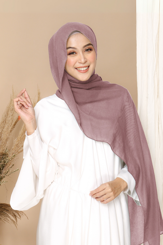 Dubai Voal Pashmina  - PPE2.24 Lily Purple