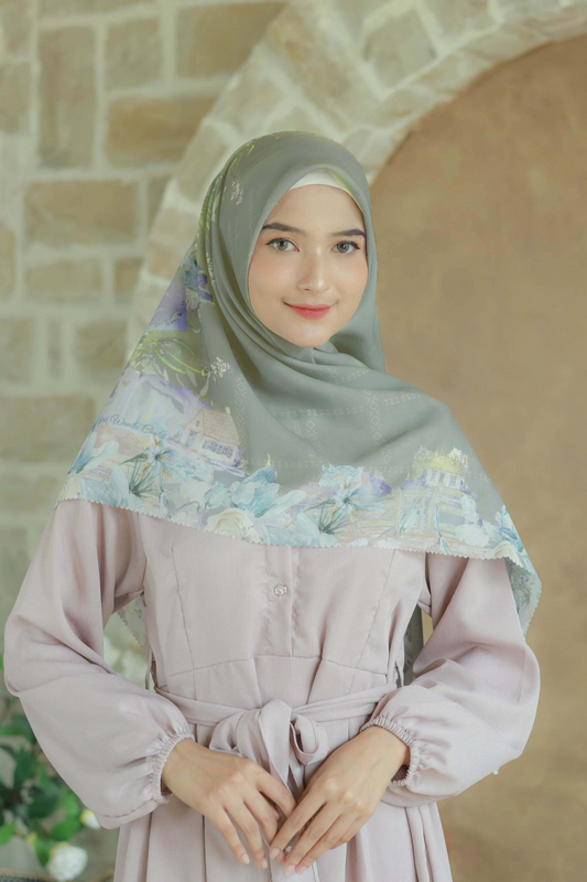 Lavender - Scarf Square British Voal |Latte - LV57.17