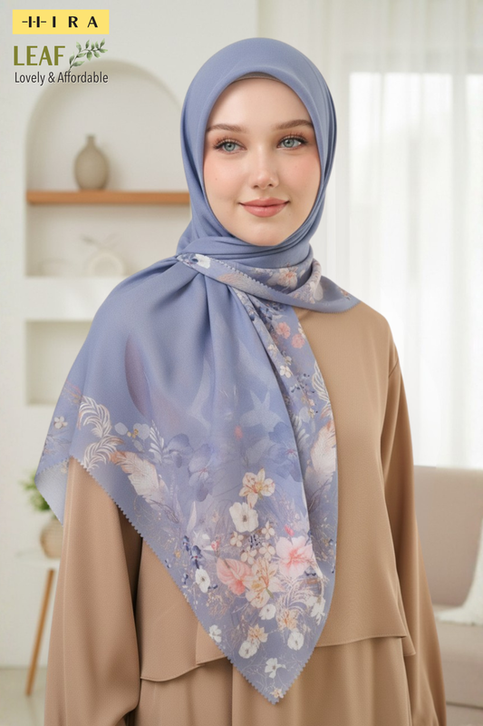 Leaf Mirea Scarf Polycotton - Denim