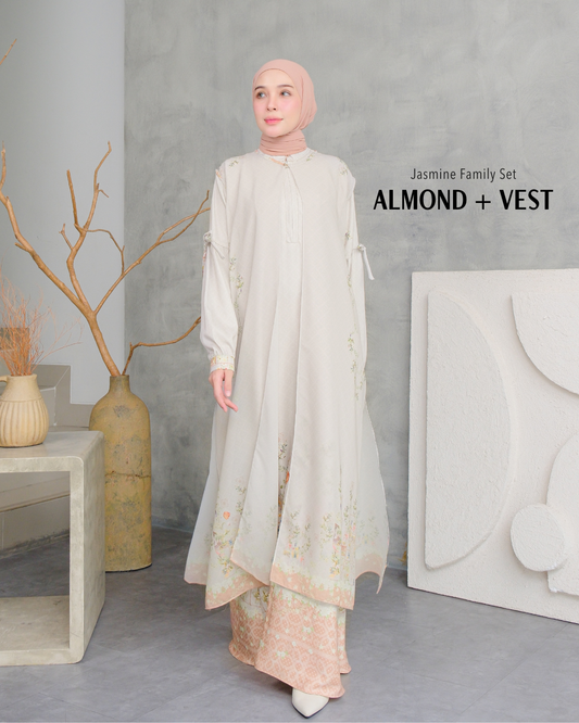 Jasmine Dress & Vest - Almond