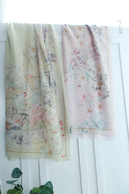 Camellia - Scarf Square Premium Polycotton XL | Lovely Lemontea - CJ15.12
