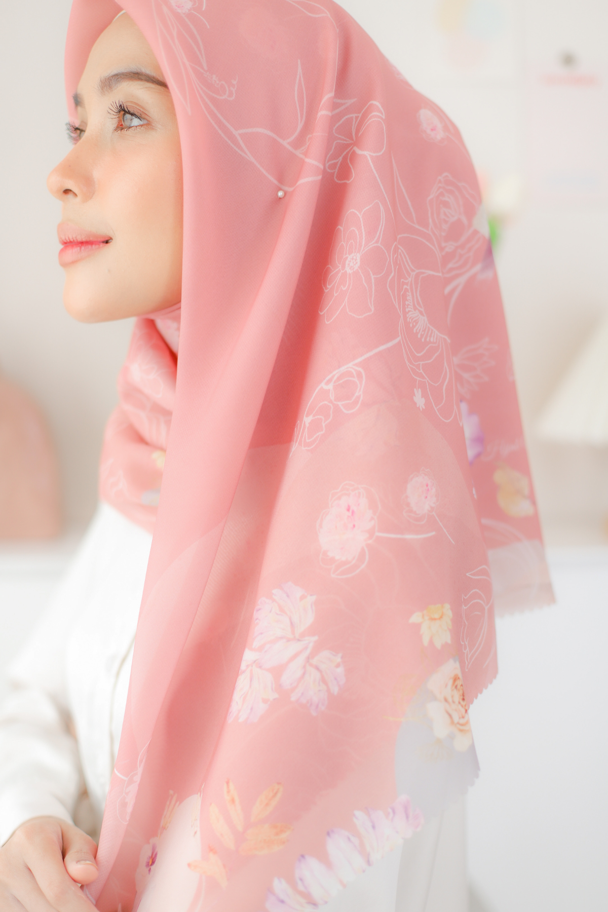 Mora - Scarf Square Premium Polycotton - Pink - MCF2.6