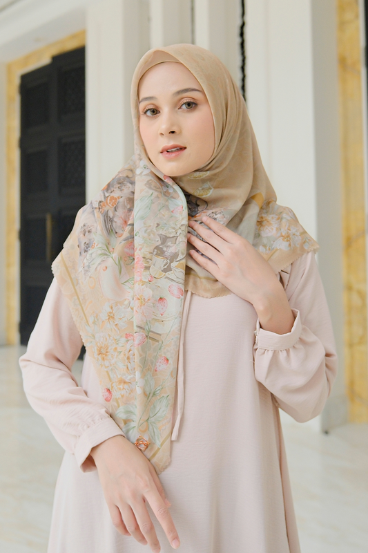 Camellia - Scarf Square British Voal | Mood Booster Bronze - CL15.15