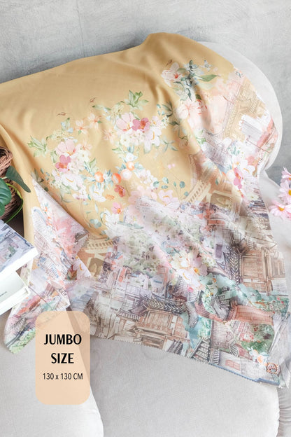[ BUY 3 GET 1 FREE HIJAB ] Tangerine Scarf Jumbo - TJ16.6 Lemon