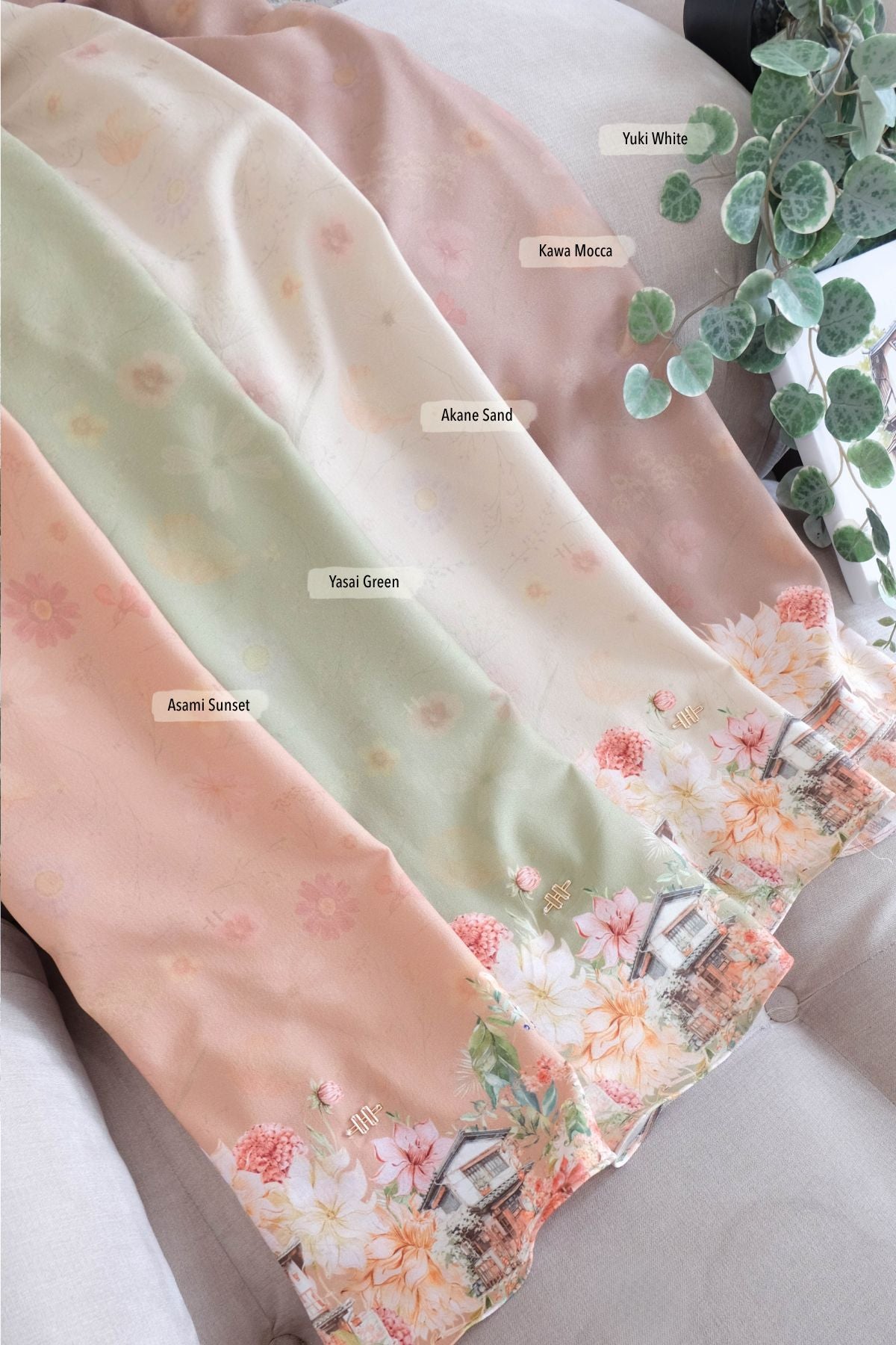 [ BUY 3 GET 1 FREE HIJAB ] Malaya Ohayo - MO55.9 Yasai Green