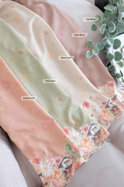 [ BUY 3 GET 1 FREE HIJAB ] Malaya Ohayo - MO55.9 Yasai Green