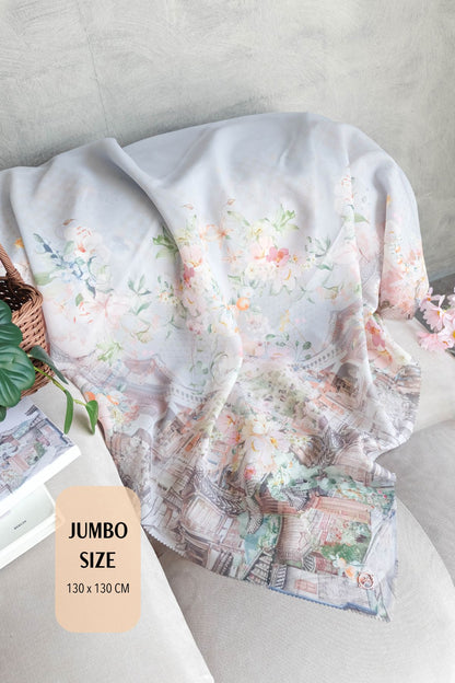 [ BUY 3 GET 1 FREE HIJAB ] Tangerine Scarf Jumbo - TJ16.12 Grey