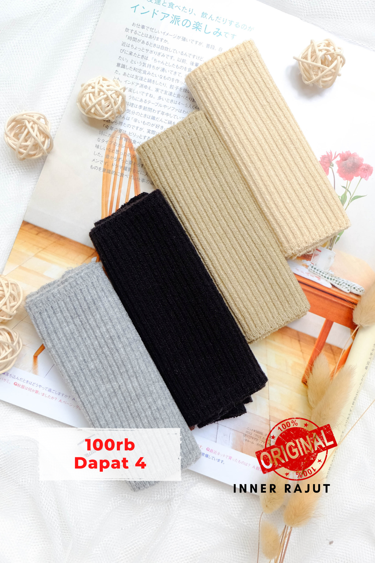 100 dapat 4 Inner Rajut Anti Pusing - IN23