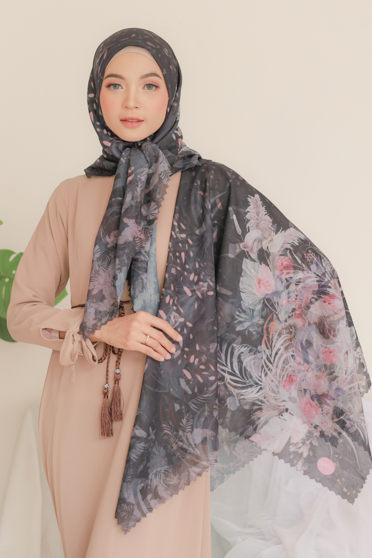 Emily - Scarf Square Premium Polycotton | BLACK - EM28.1