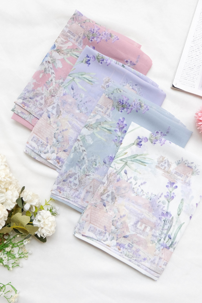 Lavender - Pashmina Premium Cerutti - White - PM11.81