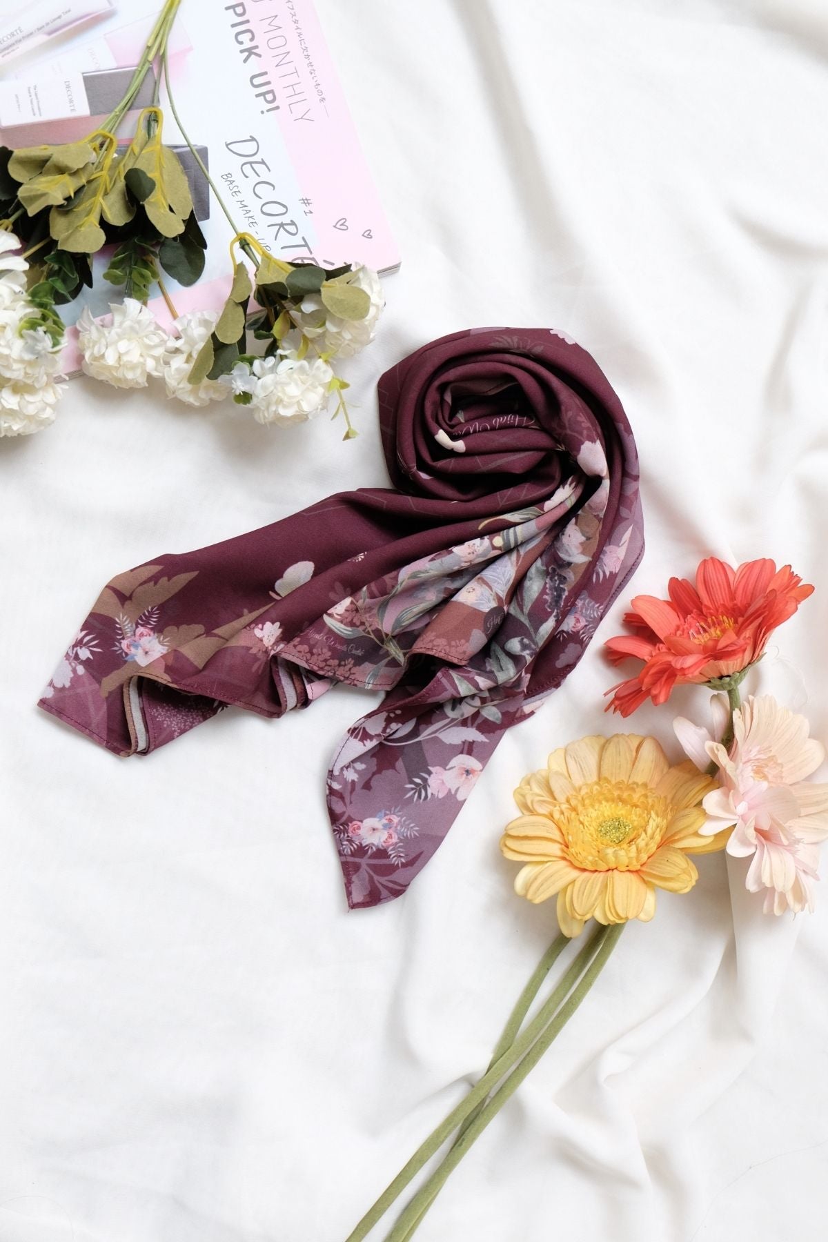 Fresia - Pashmina Premium Ceruti - Maroon - PM11.21
