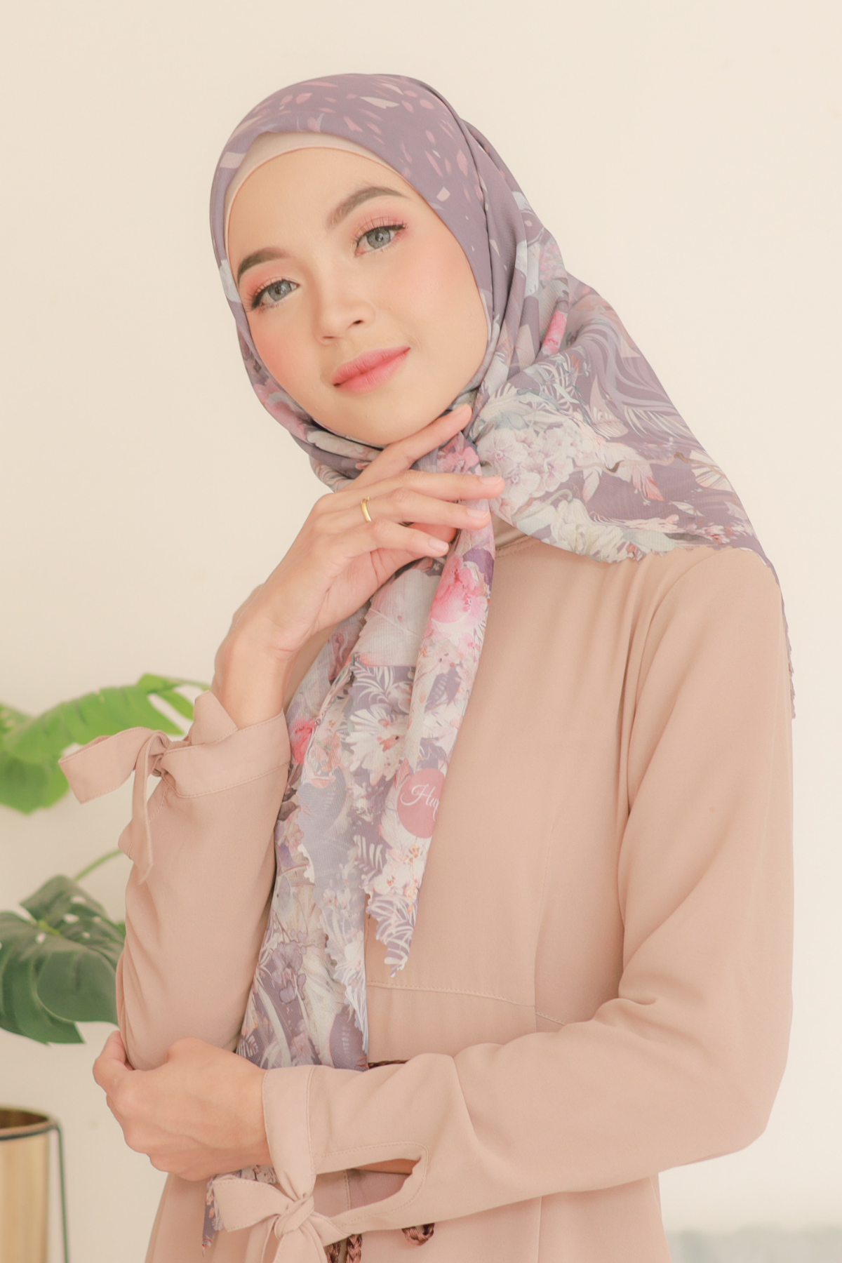 [ BUY 3 GET 1 FREE HIJAB ] Emily - Scarf Square Premium Polycotton | Cocoa Grey - EM28.2