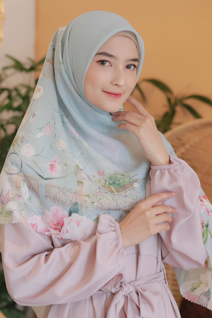 Florence - Scarf Square Premium Polycotton XL - Clean Grey - RJ24.11