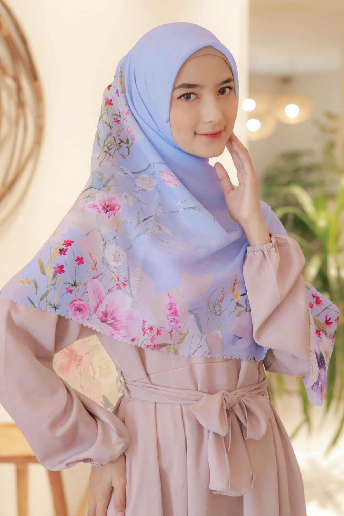 [ BUY 3 GET 1 FREE HIJAB ] Florence - Scarf Square Premium Polycotton XL - Eternal Blue - RJ24.10