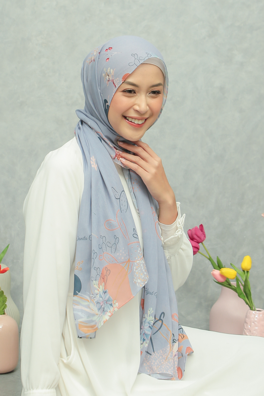 Sahara - Pashmina Premium Voal - Grey - PM11.61