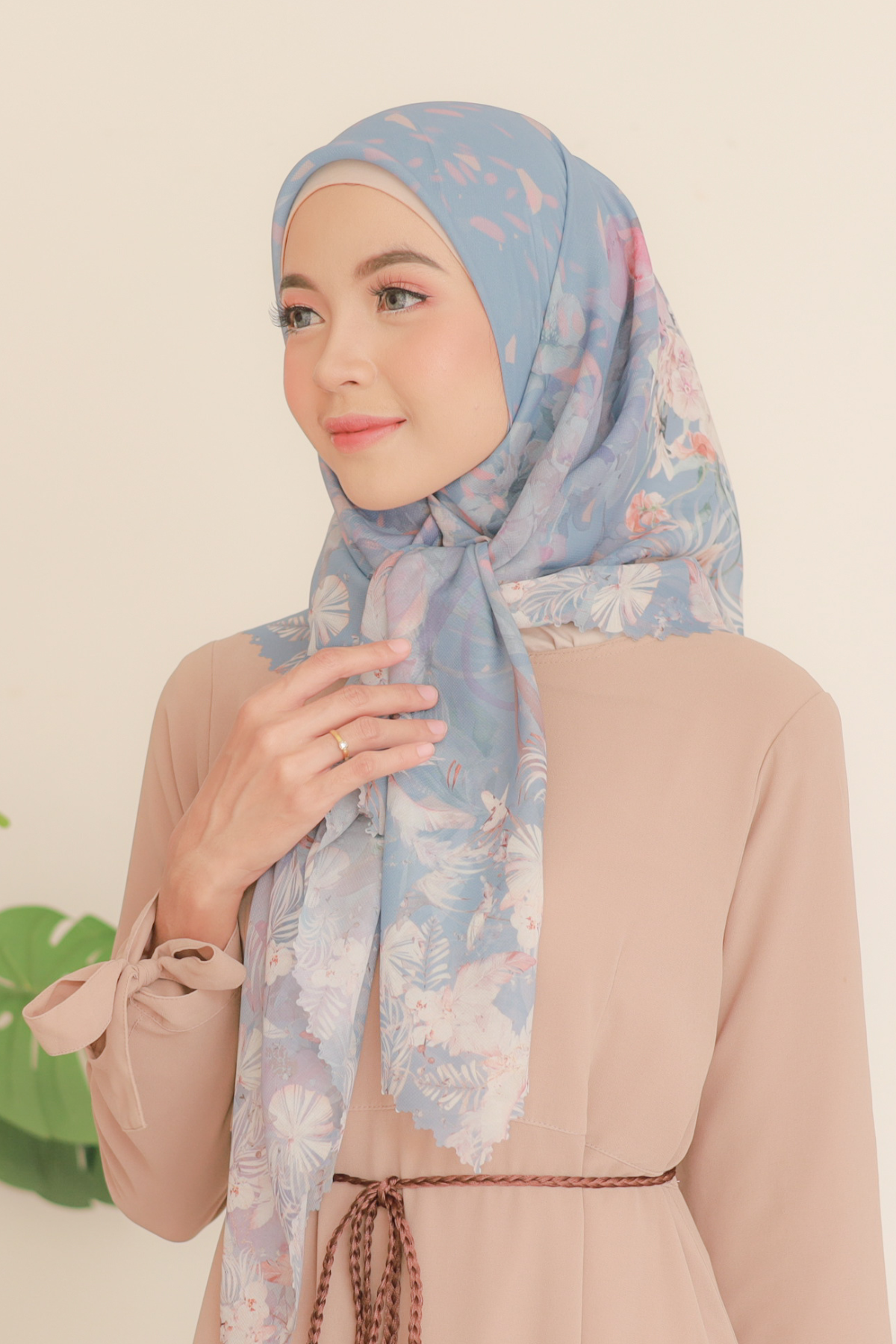 Emily - Scarf Square Premium Polycotton | Grey - EM28.4