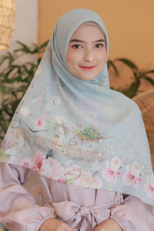 [ BUY 3 GET 1 FREE HIJAB ] Florence - Scarf Square Premium Polycotton XL - Clean Grey - RJ24.11