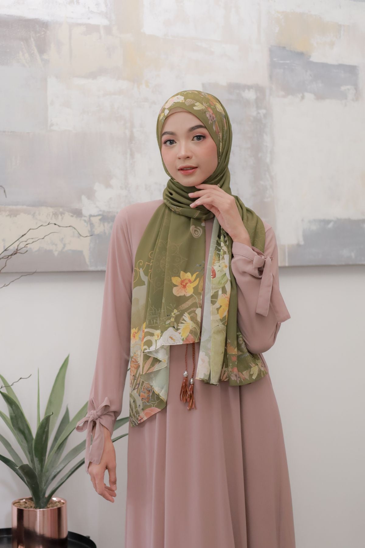 Sofia - Pashmina Premium Ceruti - Olive - PM11.68