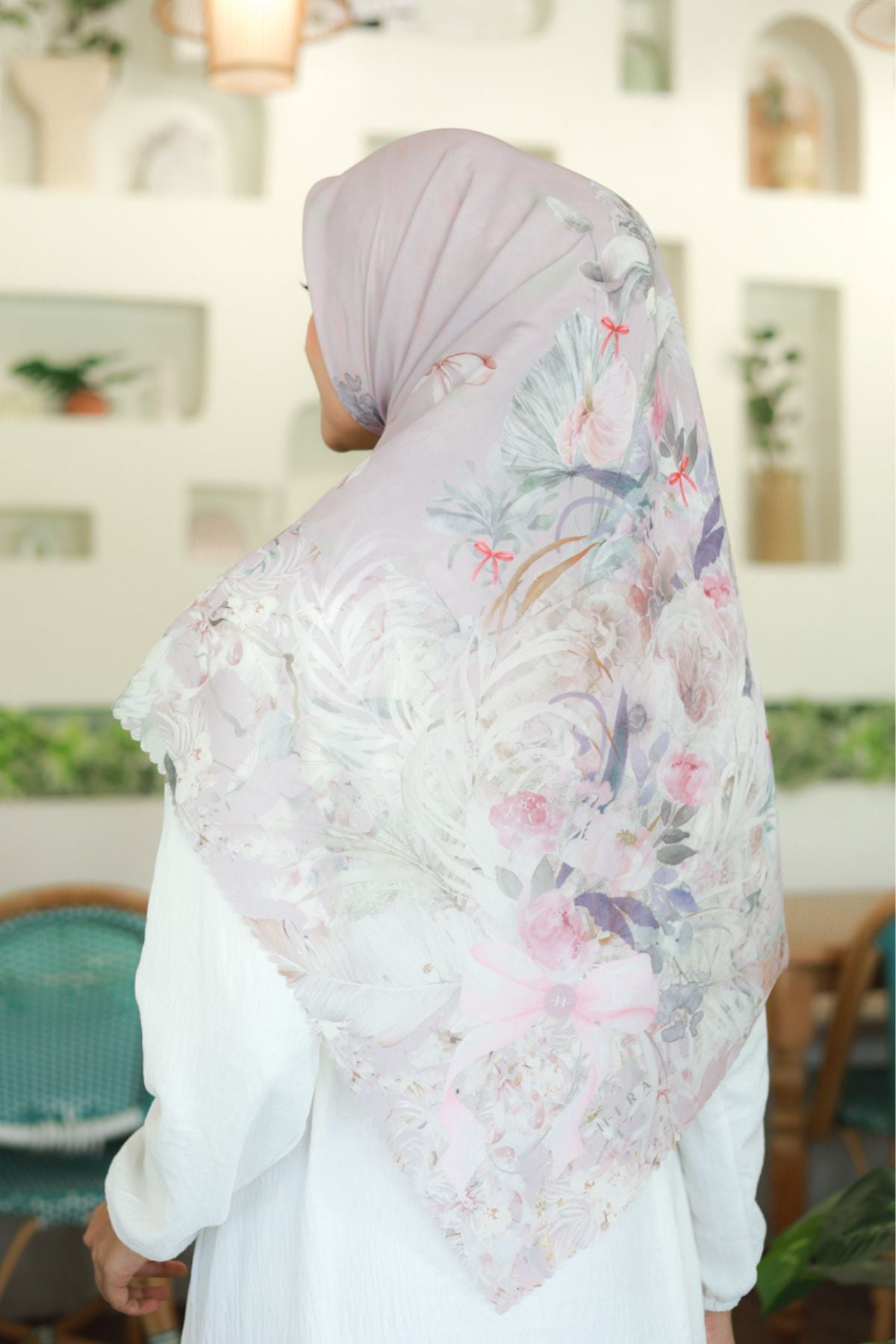 Emily JUMBO - Scarf Square Premium Polycotton XL | COQUETTE BLUSH - EB28.40
