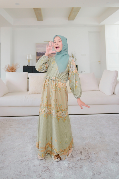 [CLEARANCE SALE] Chatara Dress Anak - CC22.4 Sage