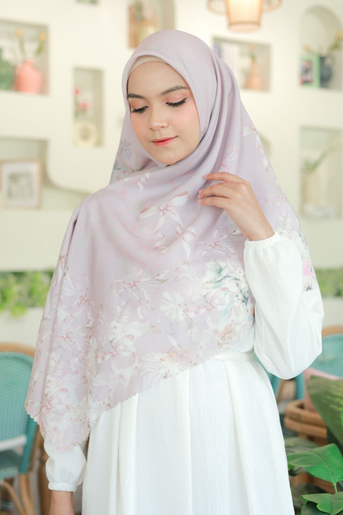 Emily JUMBO - Scarf Square Premium Polycotton XL | COQUETTE BLUSH - EB28.40
