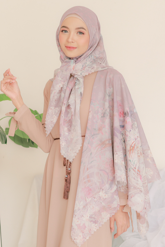 [ BUY 3 GET 1 FREE HIJAB ] Emily - Scarf Square Premium Polycotton | Latte - EM28.5
