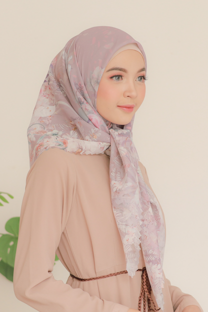 [ BUY 3 GET 1 FREE HIJAB ] Emily - Scarf Square Premium Polycotton | Latte - EM28.5