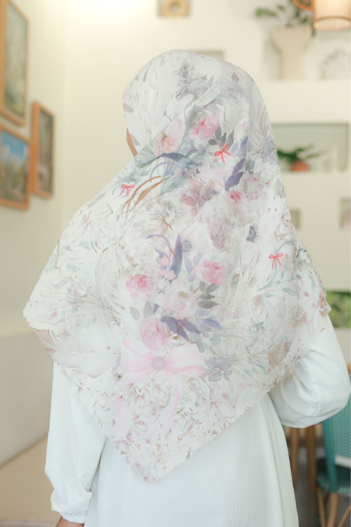 [ BUY 3 GET 1 FREE HIJAB ] Emily JUMBO - Scarf Square Premium Polycotton XL | COQUETTE CRYSTAL - EB28.41
