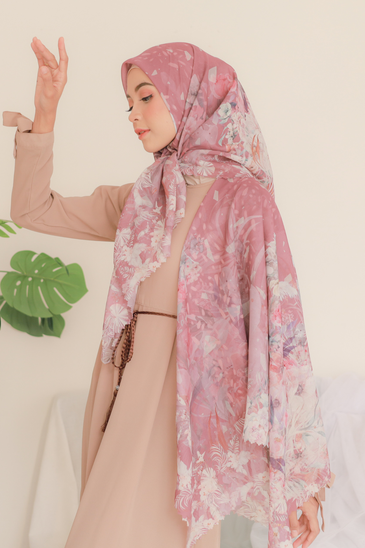 Emily - Scarf Square Premium Polycotton | Mocca - EM28.7