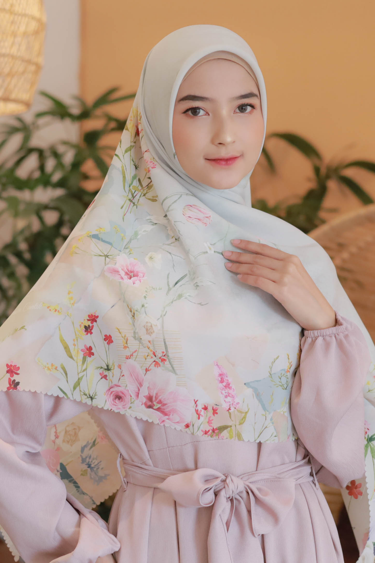 [ BUY 3 GET 1 FREE HIJAB ] Florence - Scarf Square Premium Polycotton XL - Early White - RJ24.16