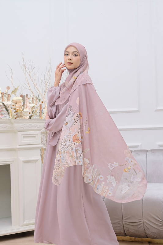 Zinnia - Scarf Square Premium Polycotton | Crysant Pink - CZ73.4