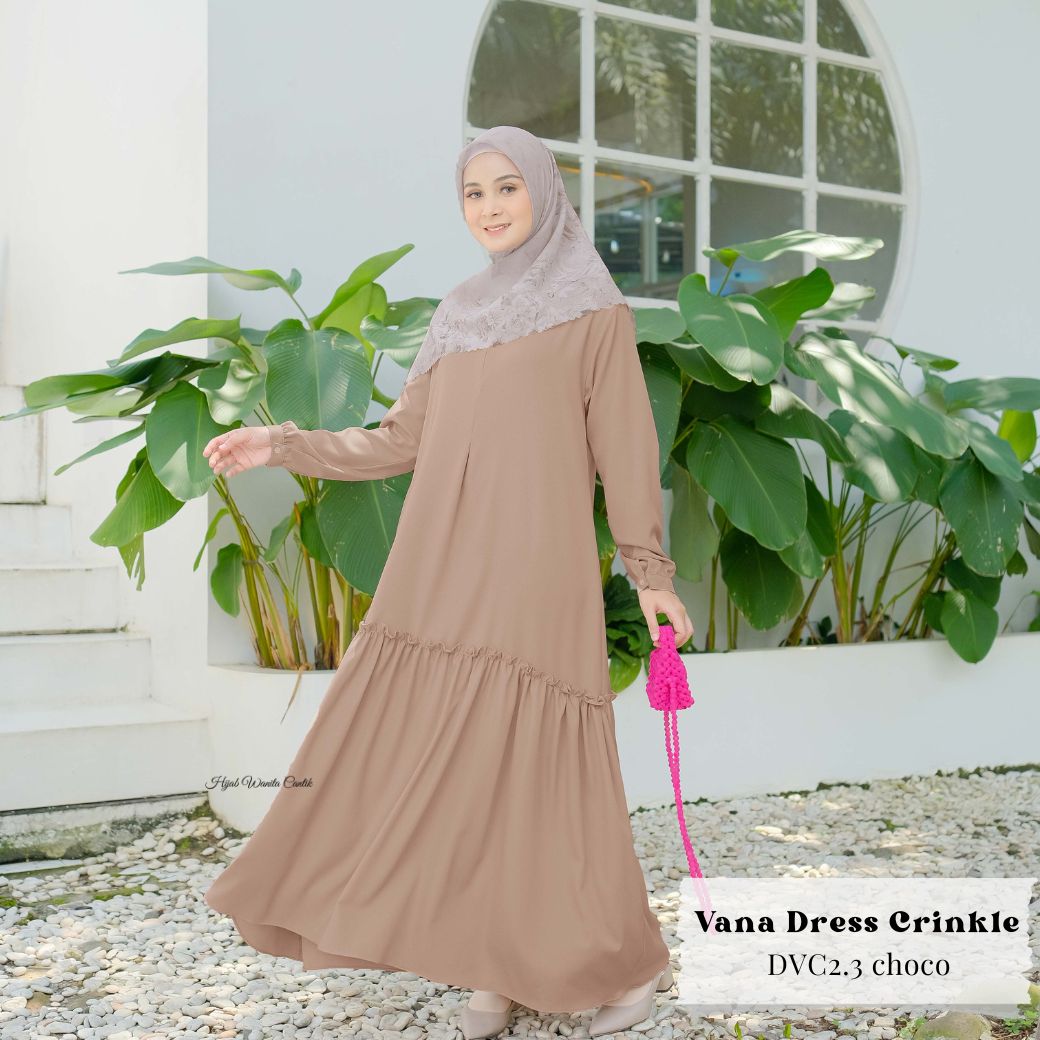 Vana Dress Crinkle - DVC2.3 Choco